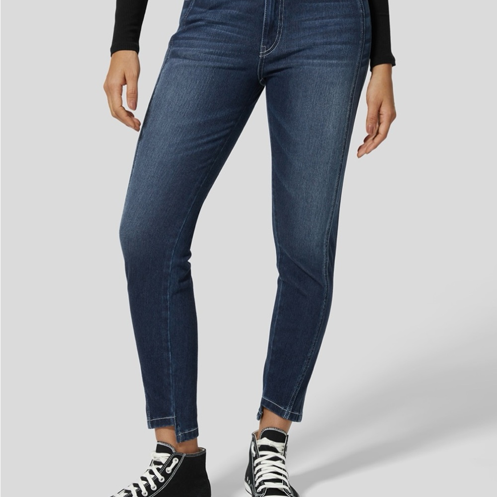 HALARA Flex- mid rise button zipper stretchy knit jeans